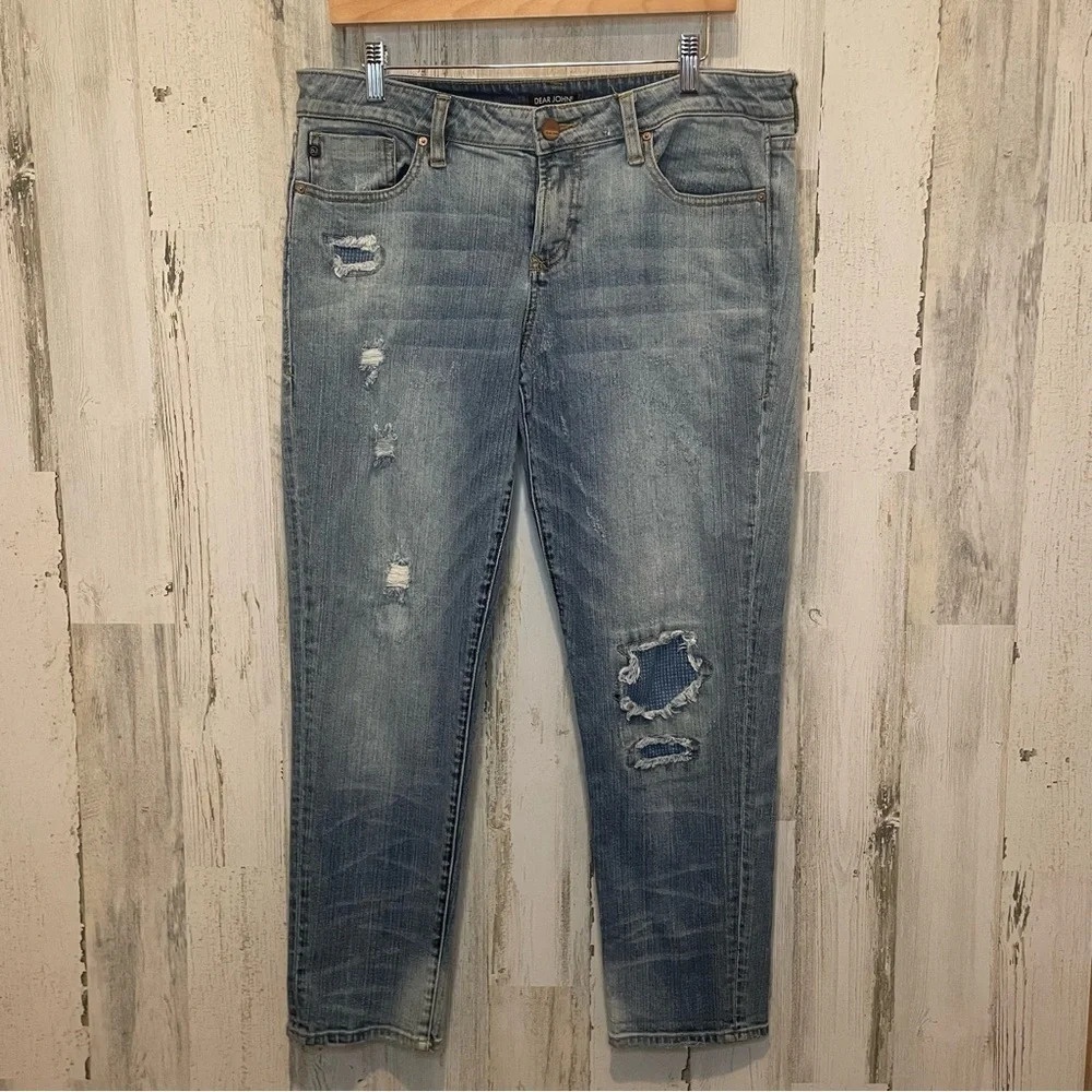 Dear‎ John Patchwork Distressed Jeans size 30